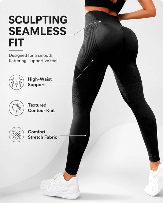 3D High Waisted Butt Lifting Leggings Tummy Control Anti Cellulite Compression