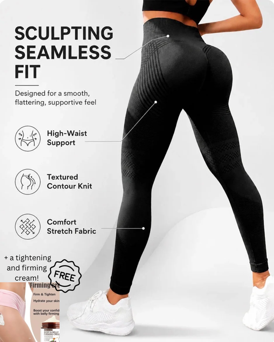 3D High Waisted Butt Lifting Leggings Tummy Control Anti Cellulite Compression